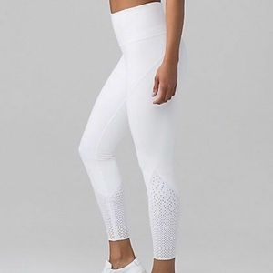 Lululemon Anew white 25" laser cut tight